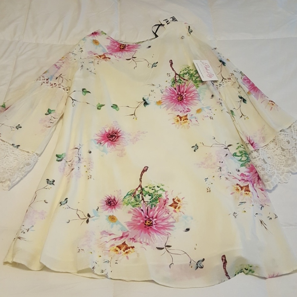 Davi and Dani White Floral Dress